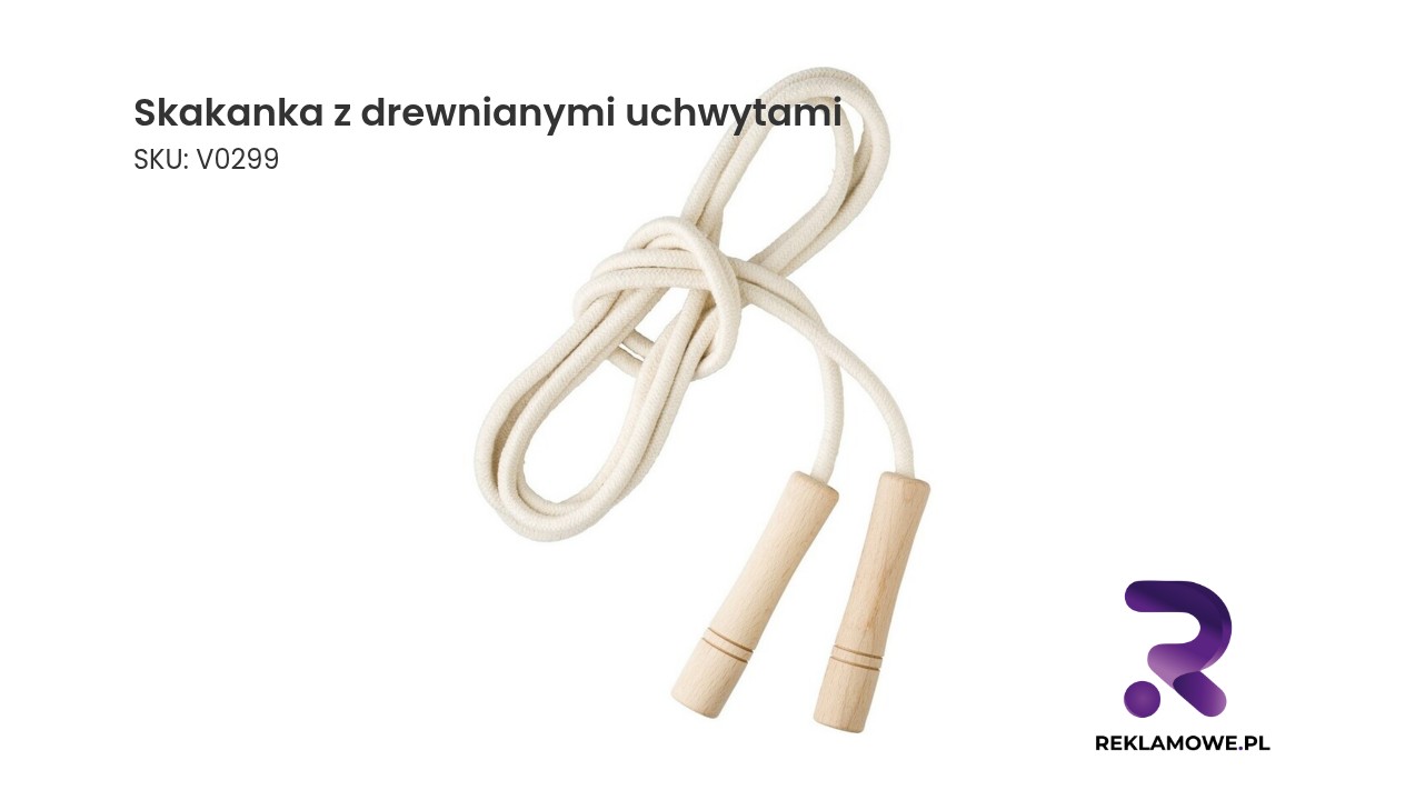 Skakanka z drewnianymi uchwytami dla aktywnego treningu